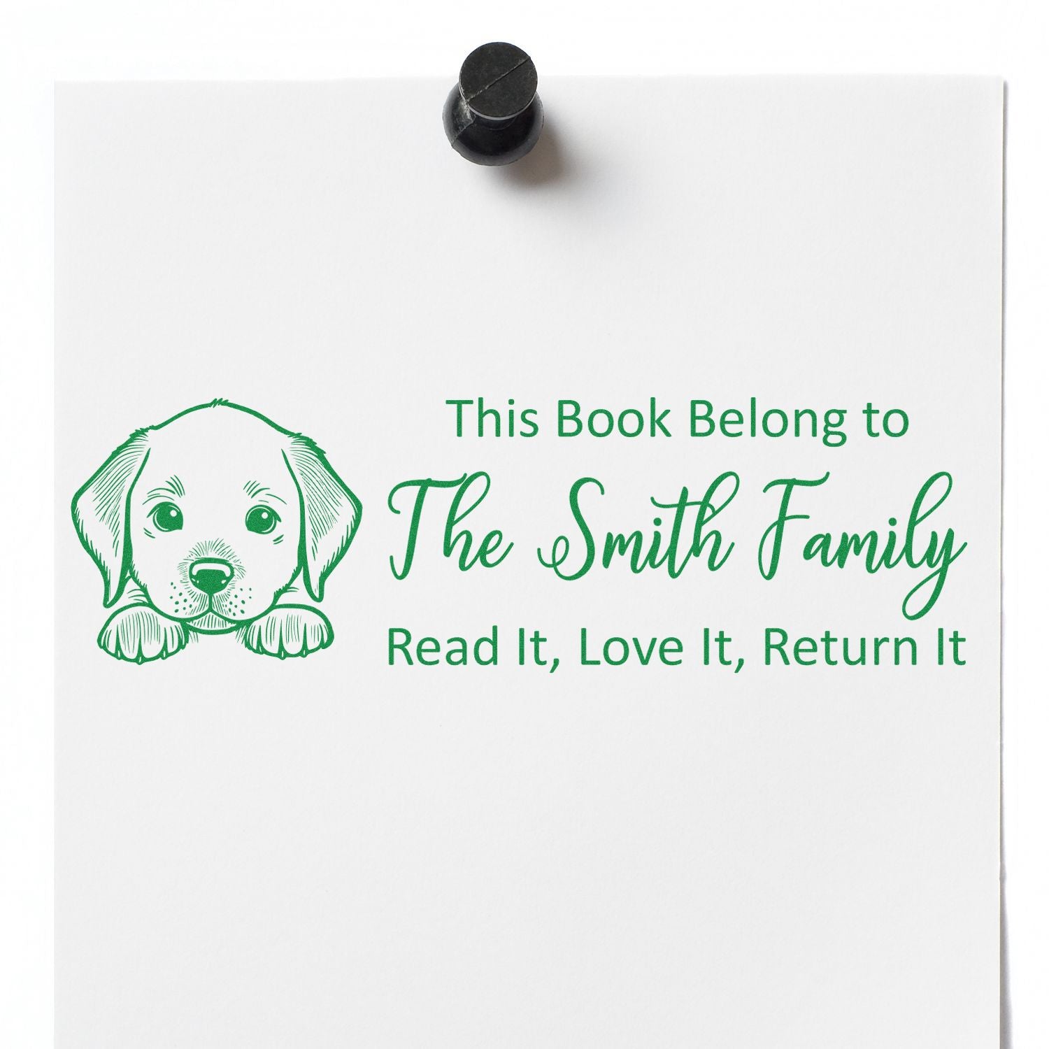 Chesapeake Bay Retriever Custom Dog Reading Book Rubber Stamp - Engineer Seal Stamps