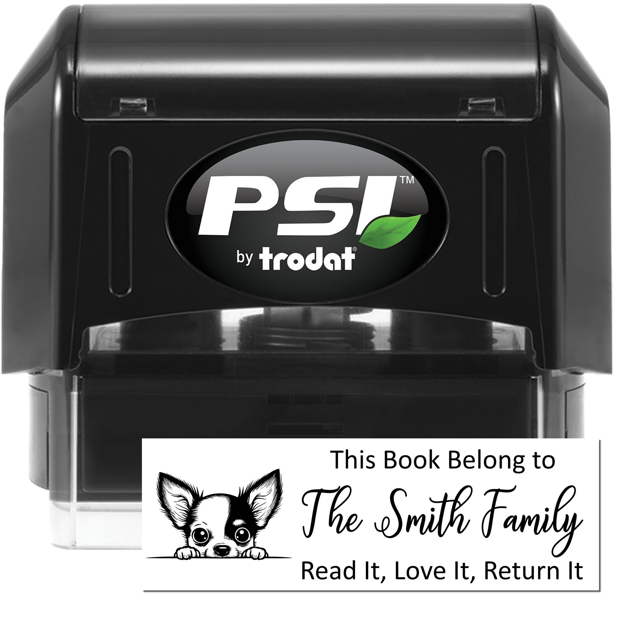 Pre-Inked Chihuahua Custom Made Ex Libris With Dog Stamper - Engineer Seal Stamps