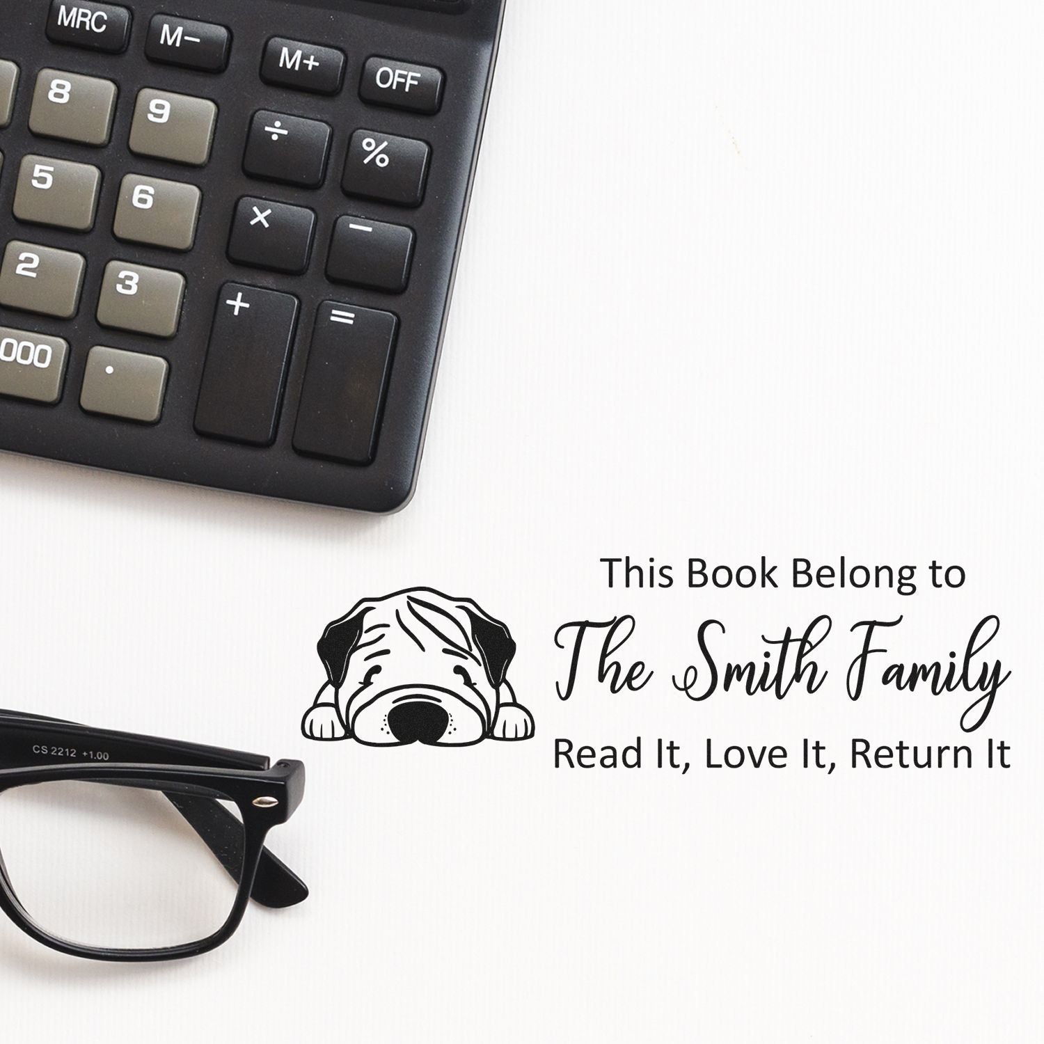 Self-Inking Chinese Shar Pei Customized From The Library Of Puppy Stamper - Engineer Seal Stamps