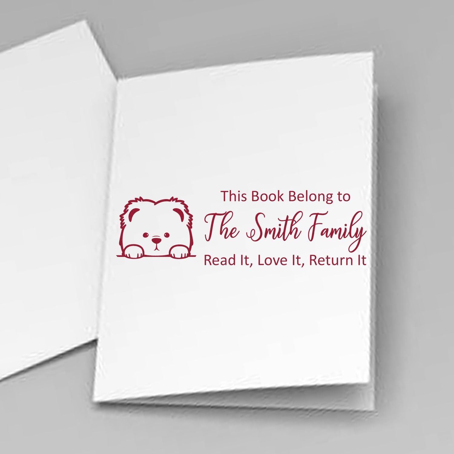 Chow Chow Custom Dog Librarian Rubber Stamp