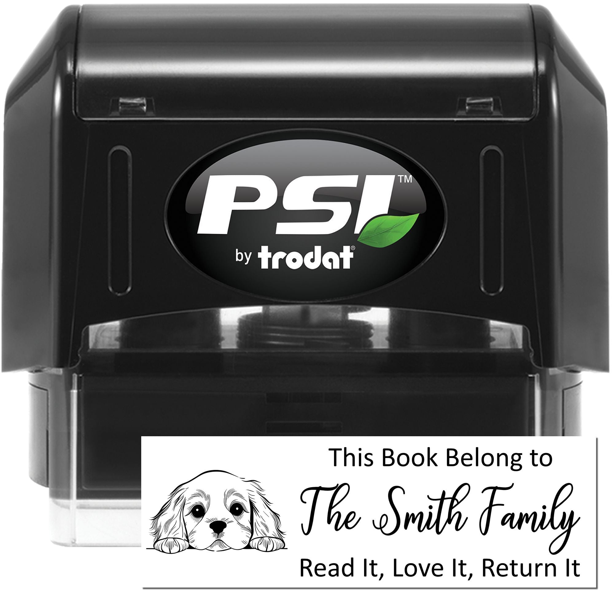 Pre-Inked Cocker Spaniel Custom Made Ex Libris Dog Design Stamp - Engineer Seal Stamps