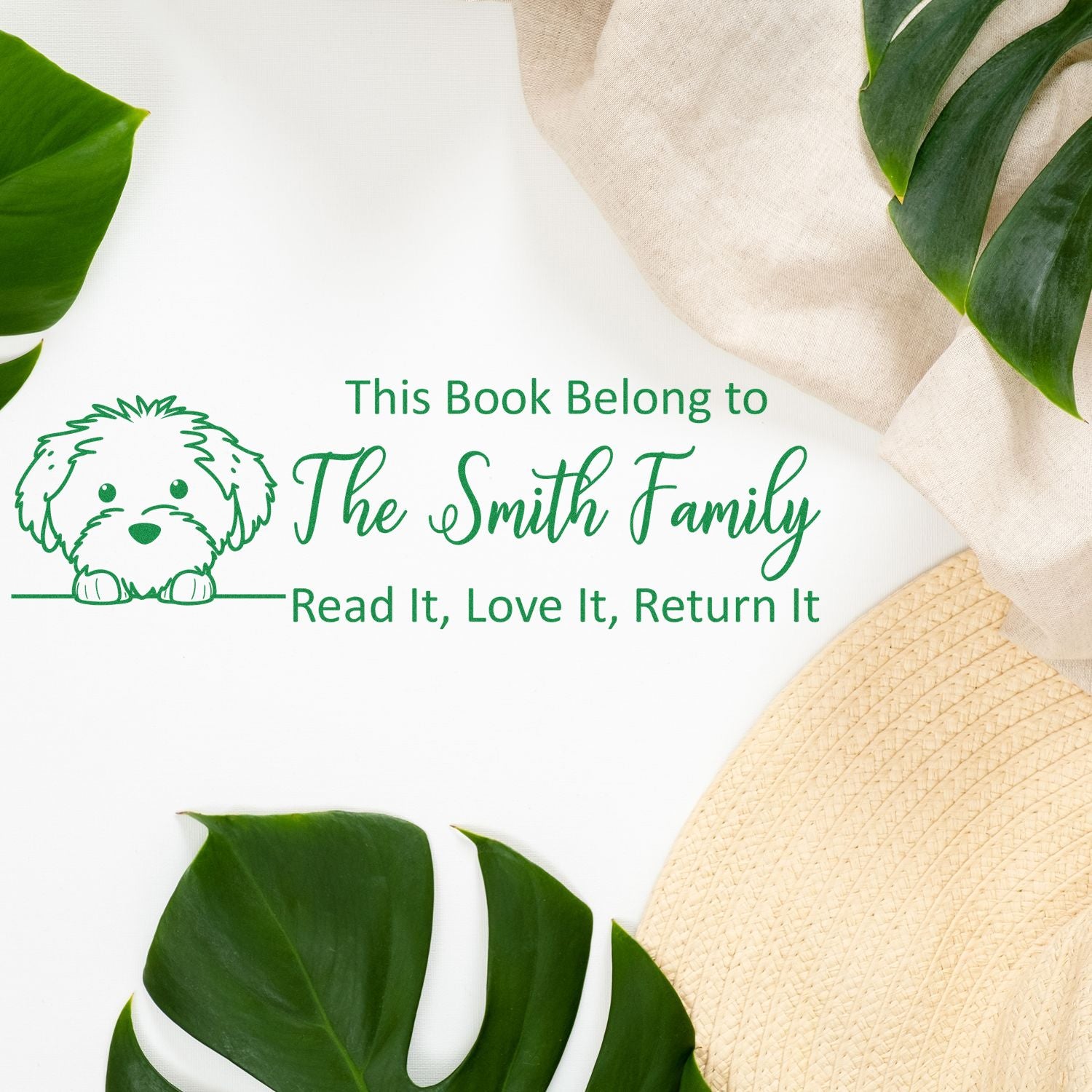 Cotton De Tulear Custom Literary Dog Rubber Stamp - Engineer Seal Stamps