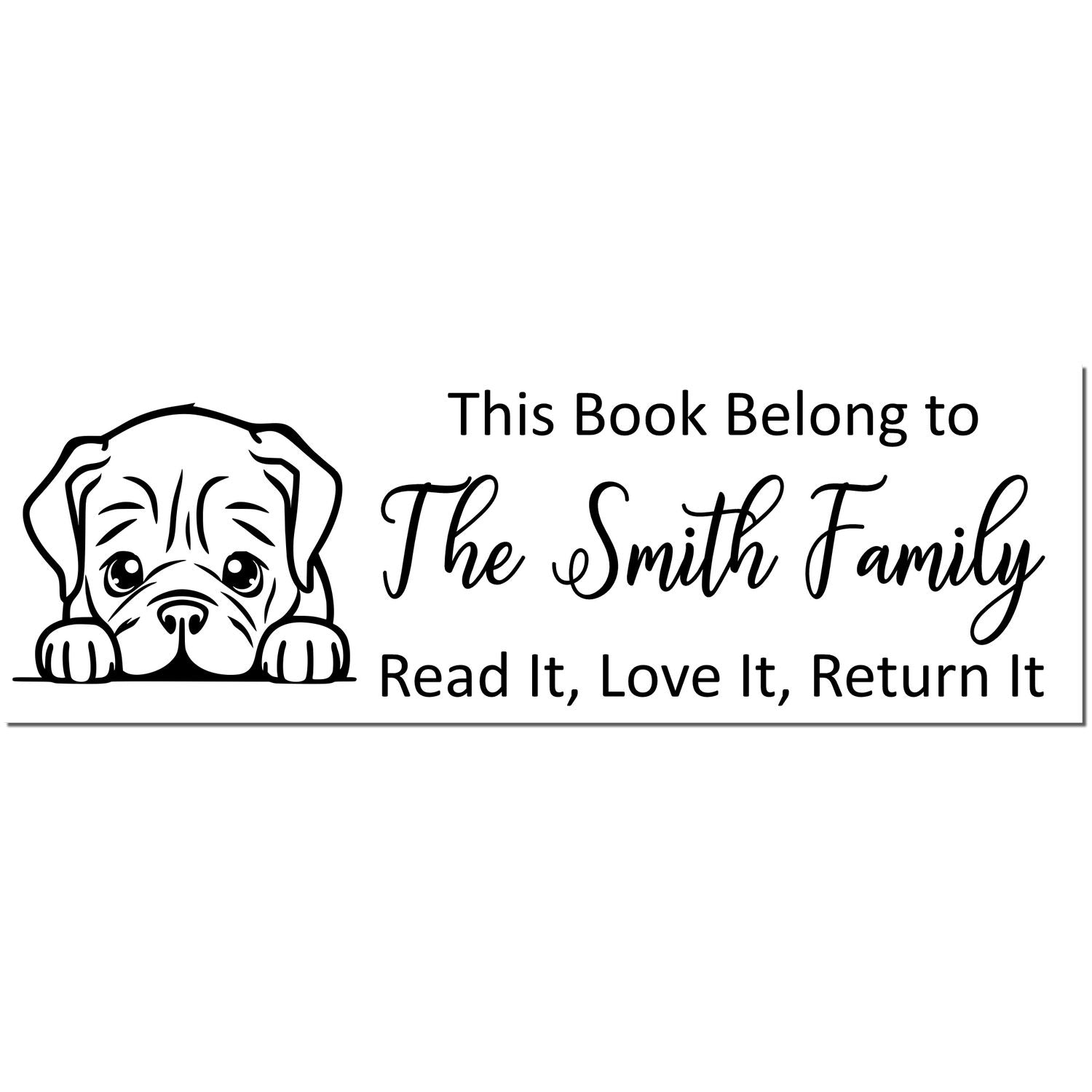 Pre-Inked Dogue De Bordeaux Custom Made Dog Librarian Stamp - Engineer Seal Stamps