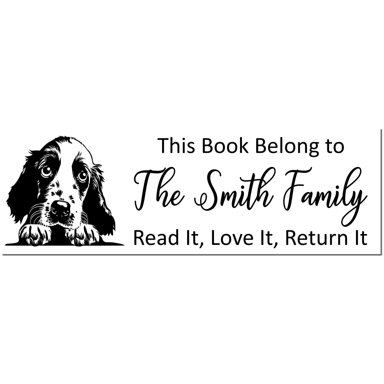 Slim English Setter Personalizable Stamper - Engineer Seal Stamps