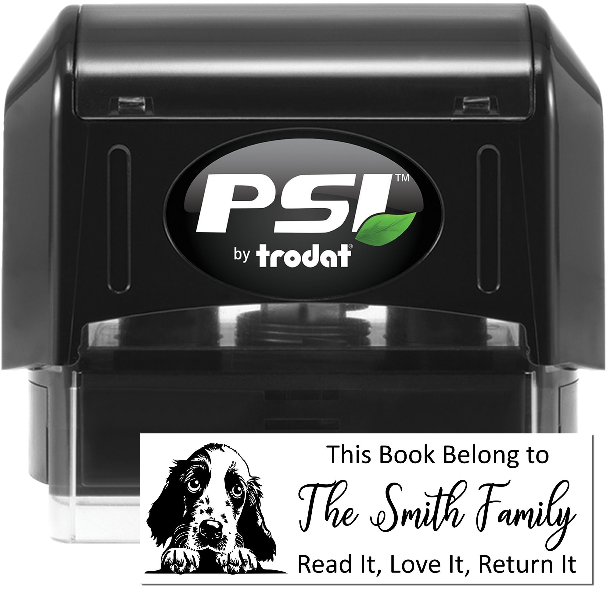 Pre-Inked English Setter Custom Made Dog With Books Stamper - Engineer Seal Stamps