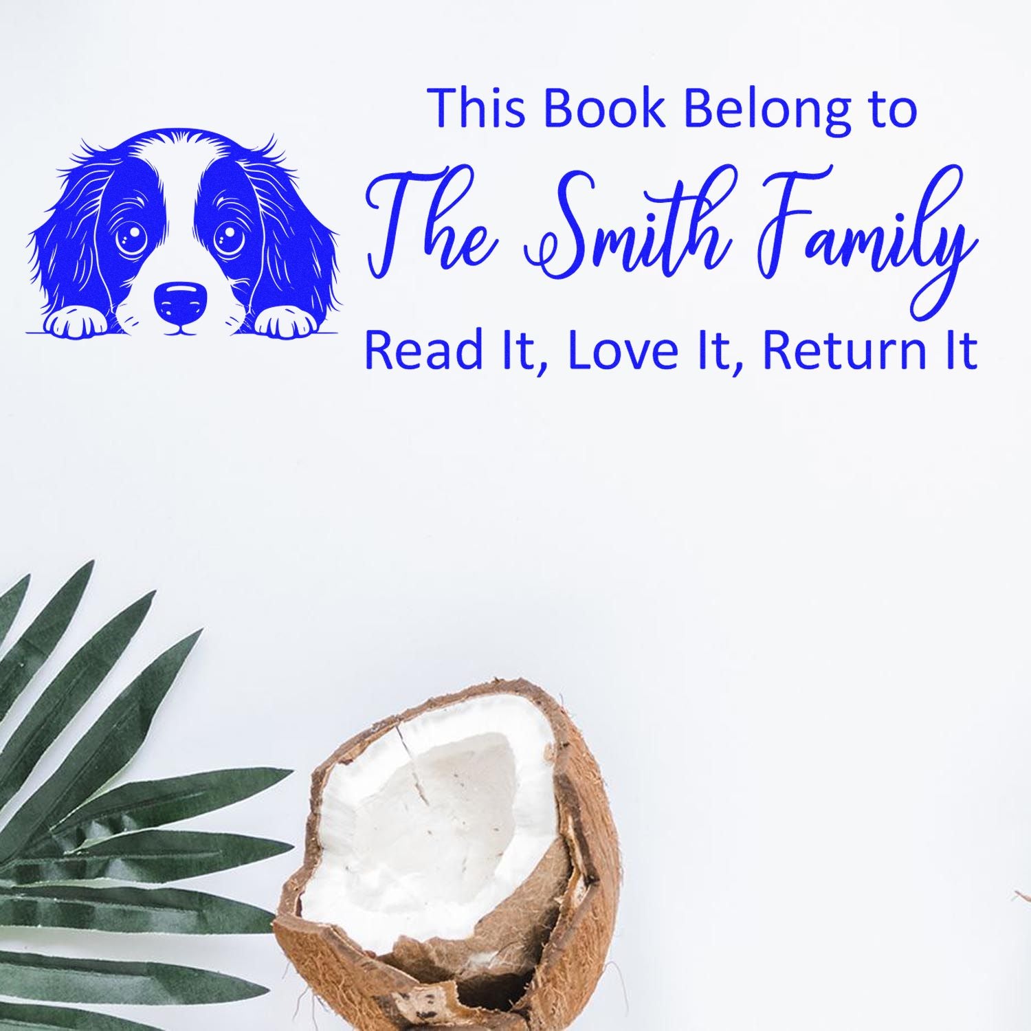 Pre-Inked English Springer Spaniel Custom Made Literary Dog Stamp - Engineer Seal Stamps