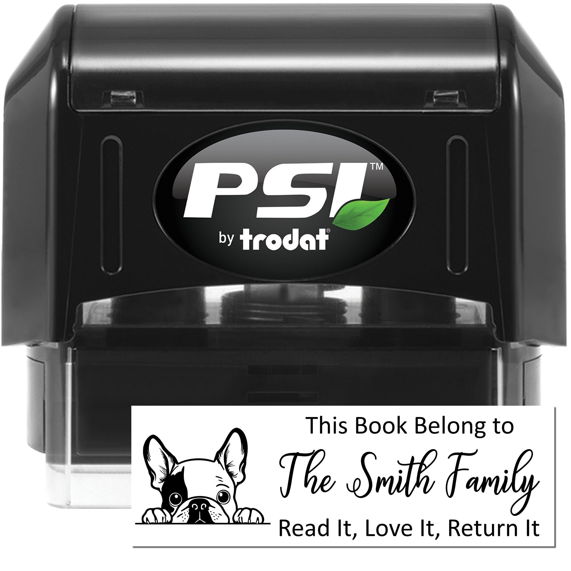Pre-Inked French Bulldog Custom Made Literary Dog Stamper - Engineer Seal Stamps