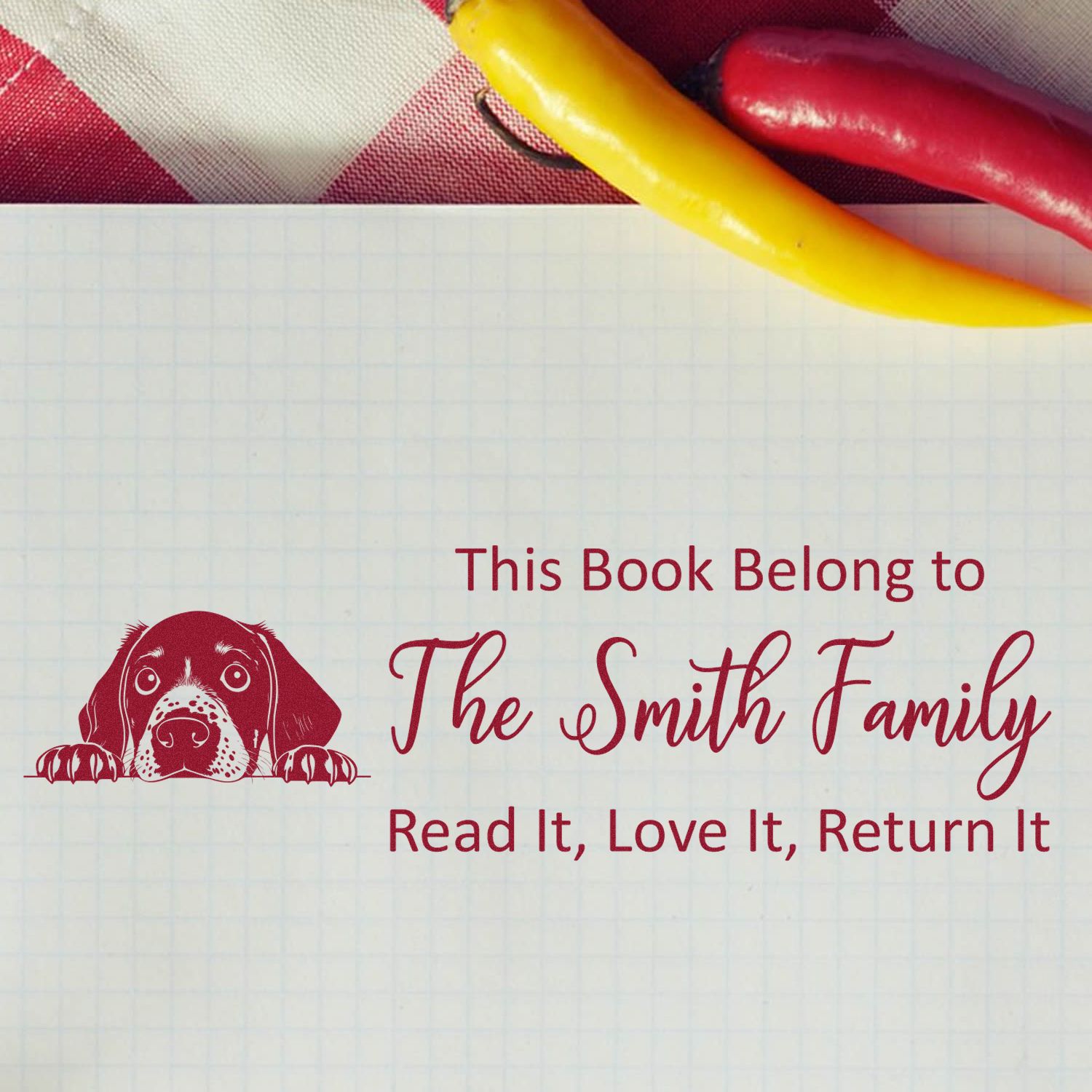 Pre-Inked German Shorthaired Pointer Custom Made Dog Lover Book Stamper - Engineer Seal Stamps