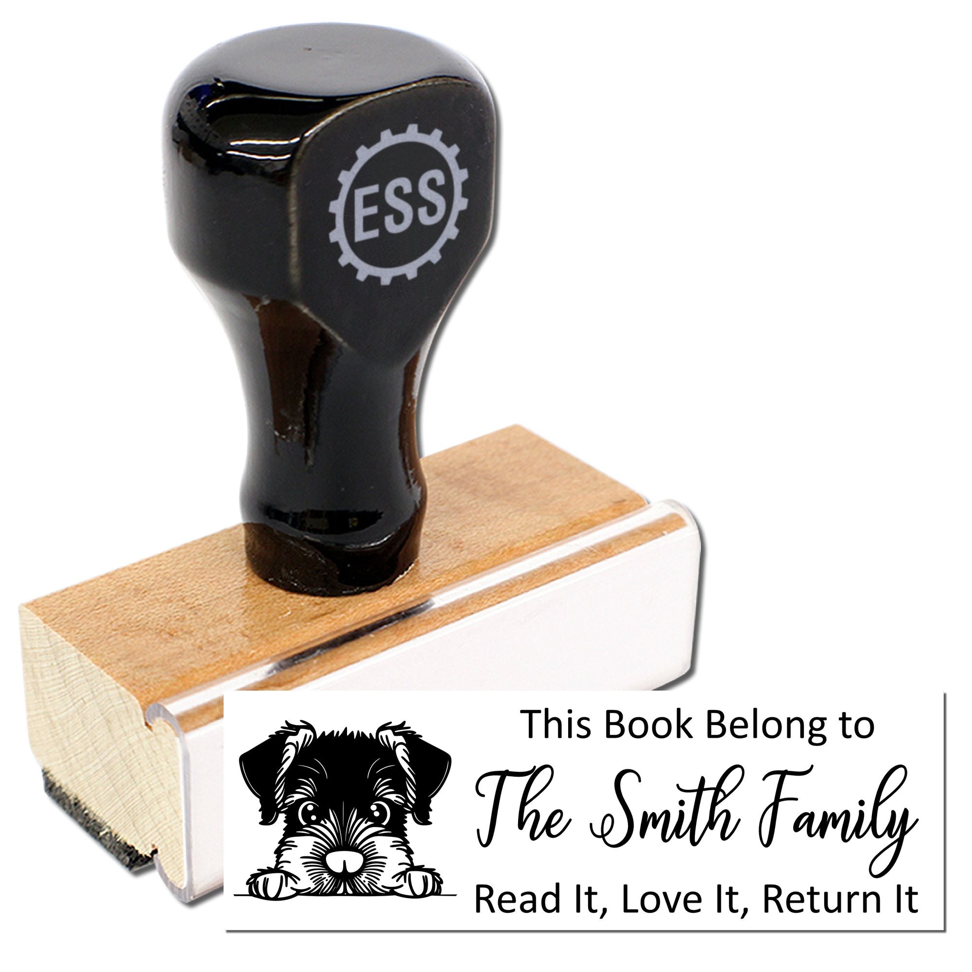Giant Schnauzer Custom Book With Dog Design Rubber Stamp