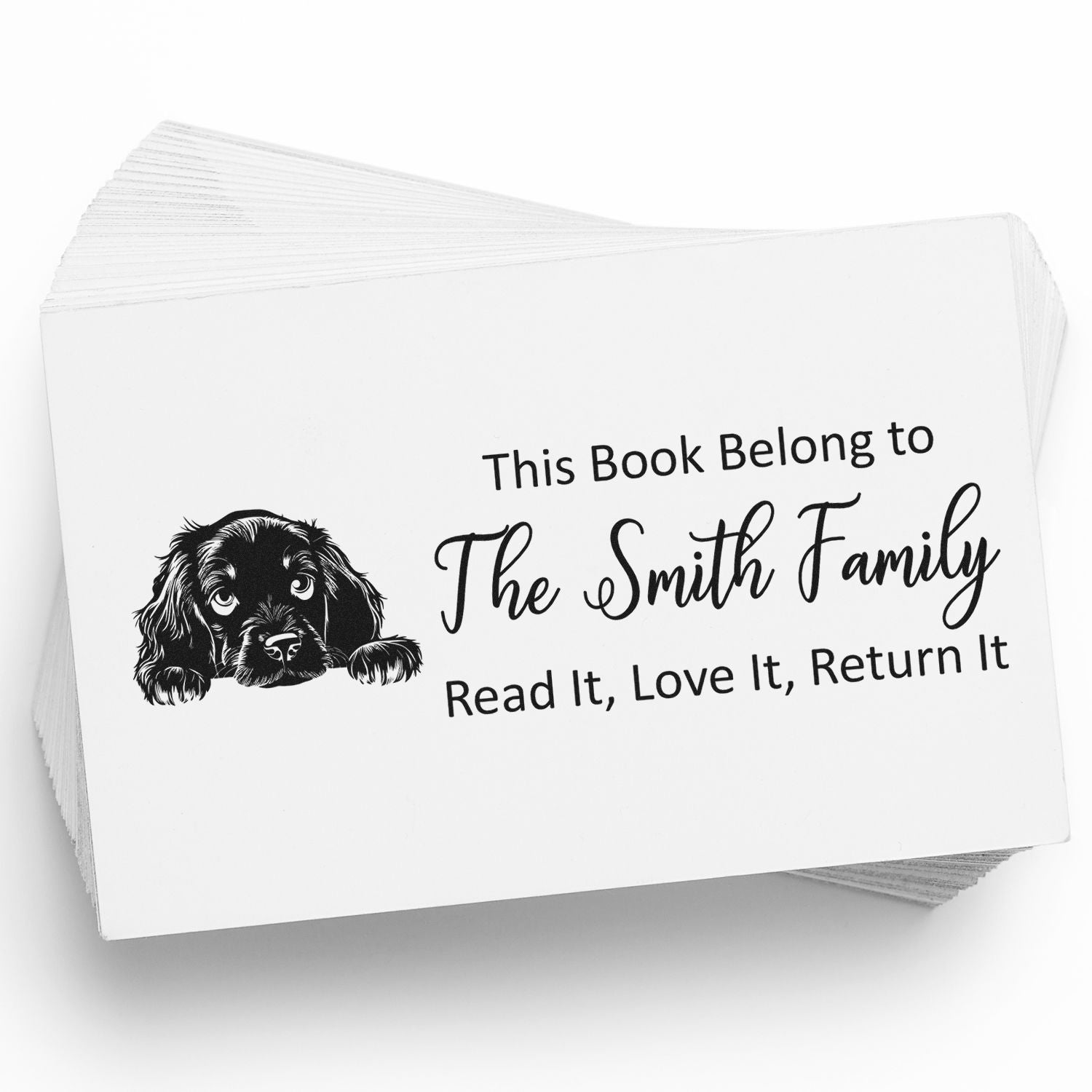 Pre-Inked Gordon Setter Custom Made Puppy Book Stamper - Engineer Seal Stamps