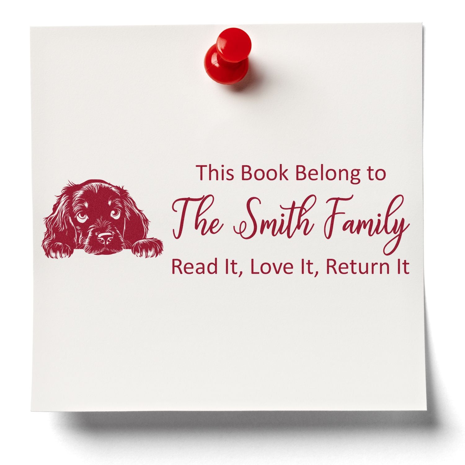 Self-Inking Gordon Setter Personalized From The Library Of Dog Stamper - Engineer Seal Stamps