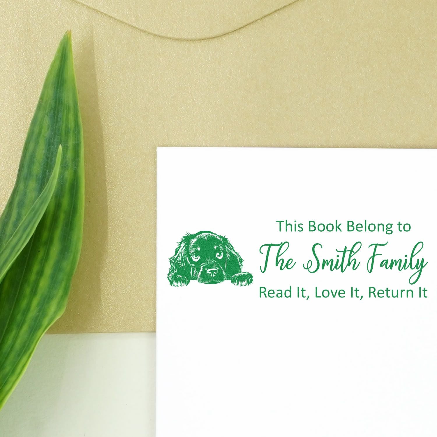 Gordon Setter Custom Puppy For Books Rubber Stamp - Engineer Seal Stamps