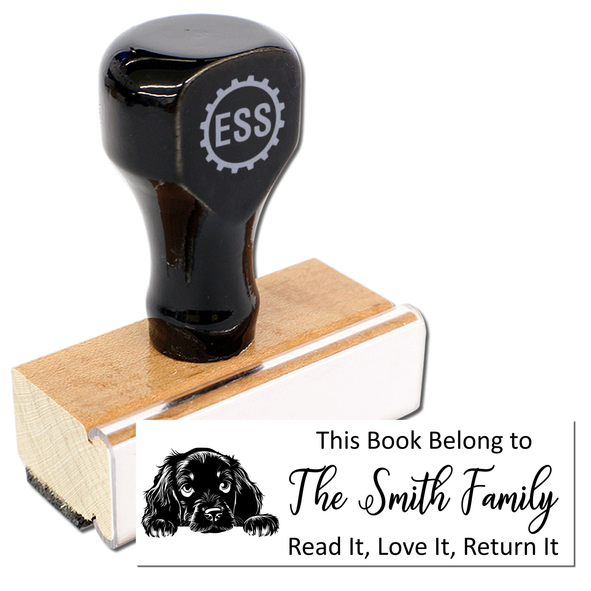 Gordon Setter Custom Puppy For Books Rubber Stamp - Engineer Seal Stamps