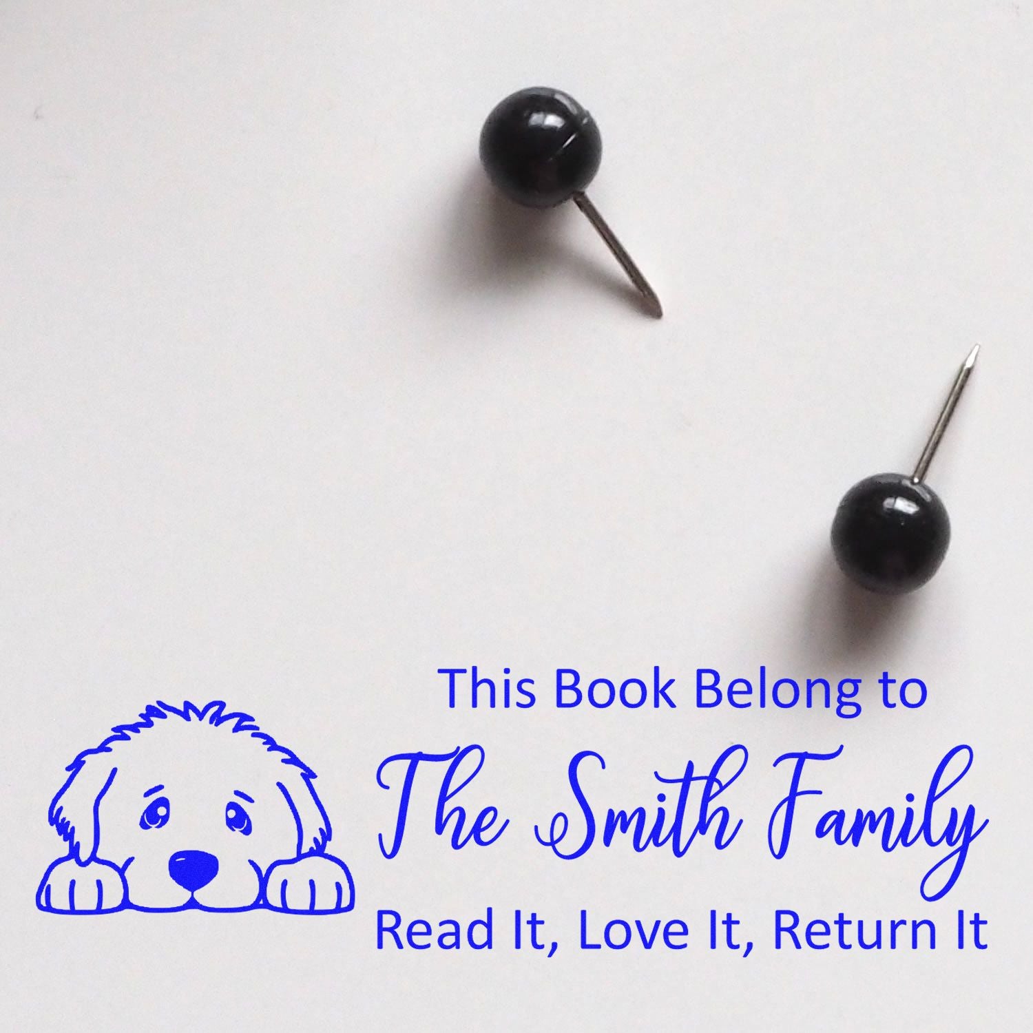 Slim Great Pyrenees Customizable Dog Library Stamp - Engineer Seal Stamps