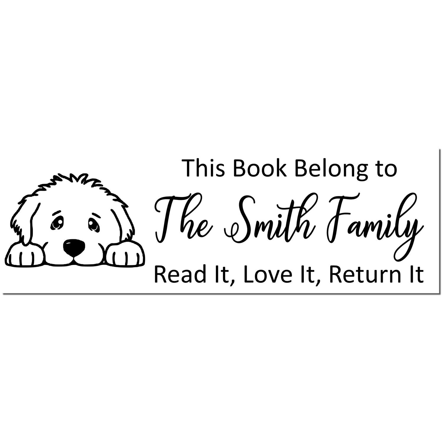 Self-Inking Great Pyrenees Personalized Dog Personal Library Stamp - Engineer Seal Stamps