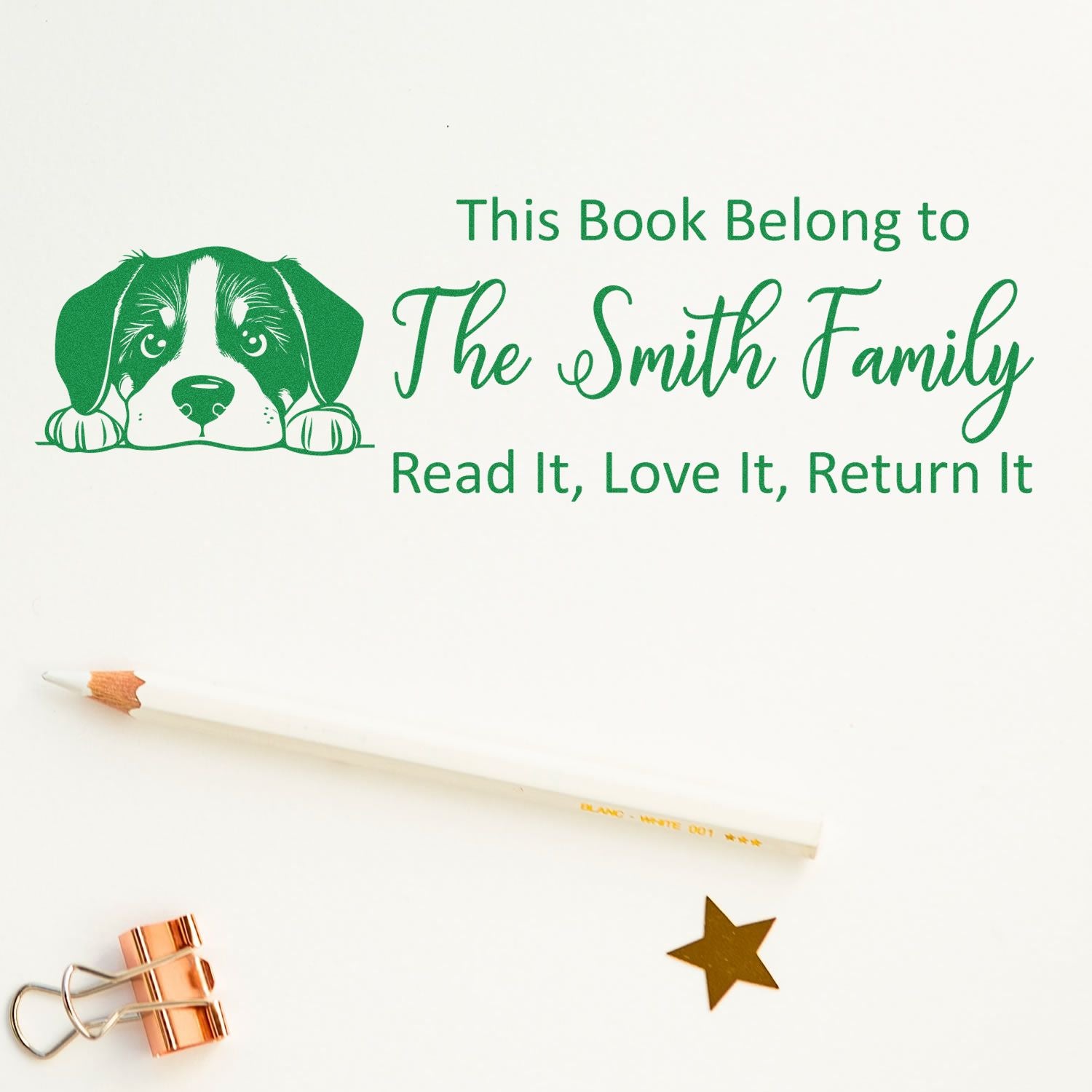 Greater Swiss Mountain Dog Custom Puppy Library Rubber Stamp - Engineer Seal Stamps