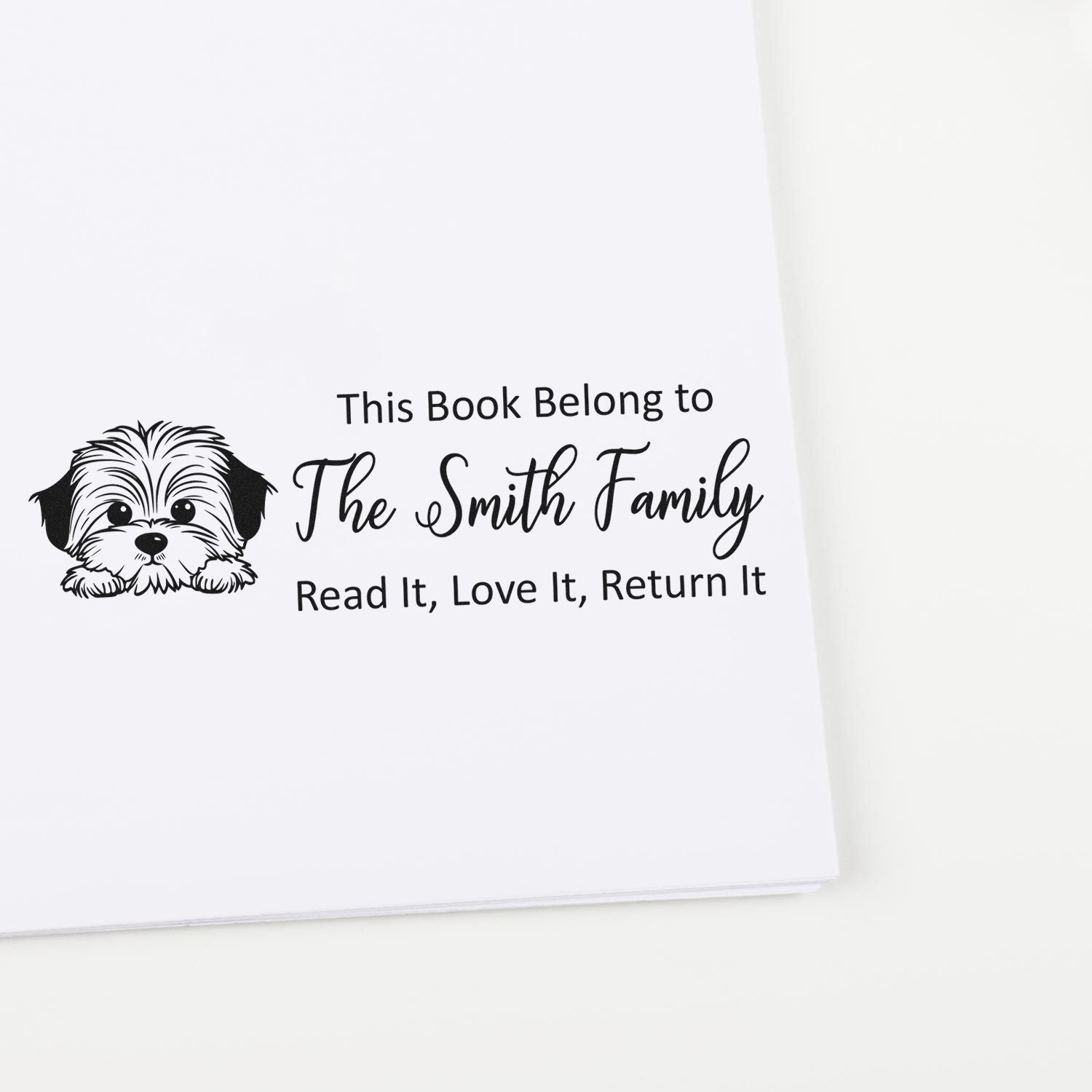 Self-Inking Havanese Personalized Dog Personal Library Stamper - Engineer Seal Stamps