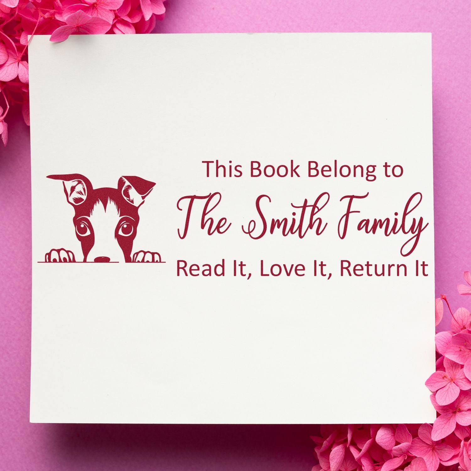 Pre-Inked Italian Greyhound Custom Made Book With Dog Design Stamp - Engineer Seal Stamps