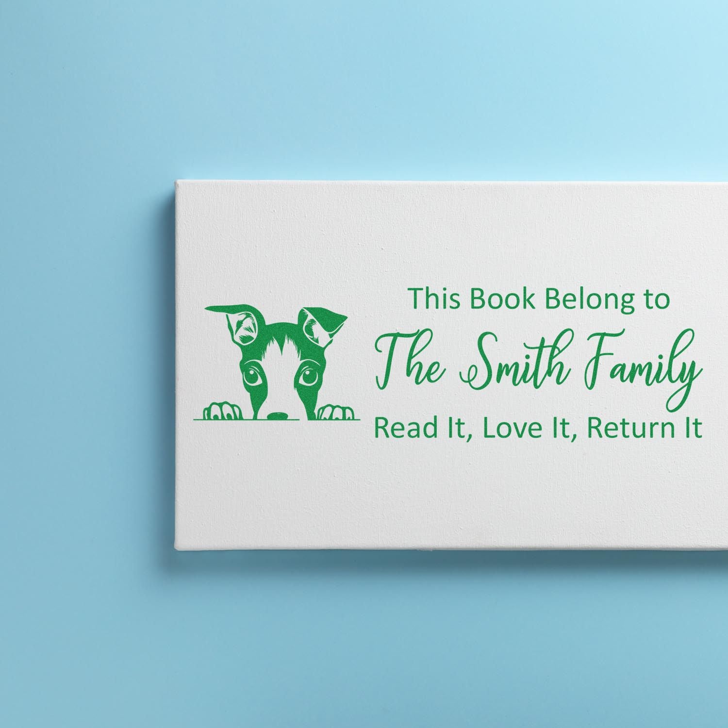 Pre-Inked Italian Greyhound Custom Made Book With Dog Design Stamp - Engineer Seal Stamps