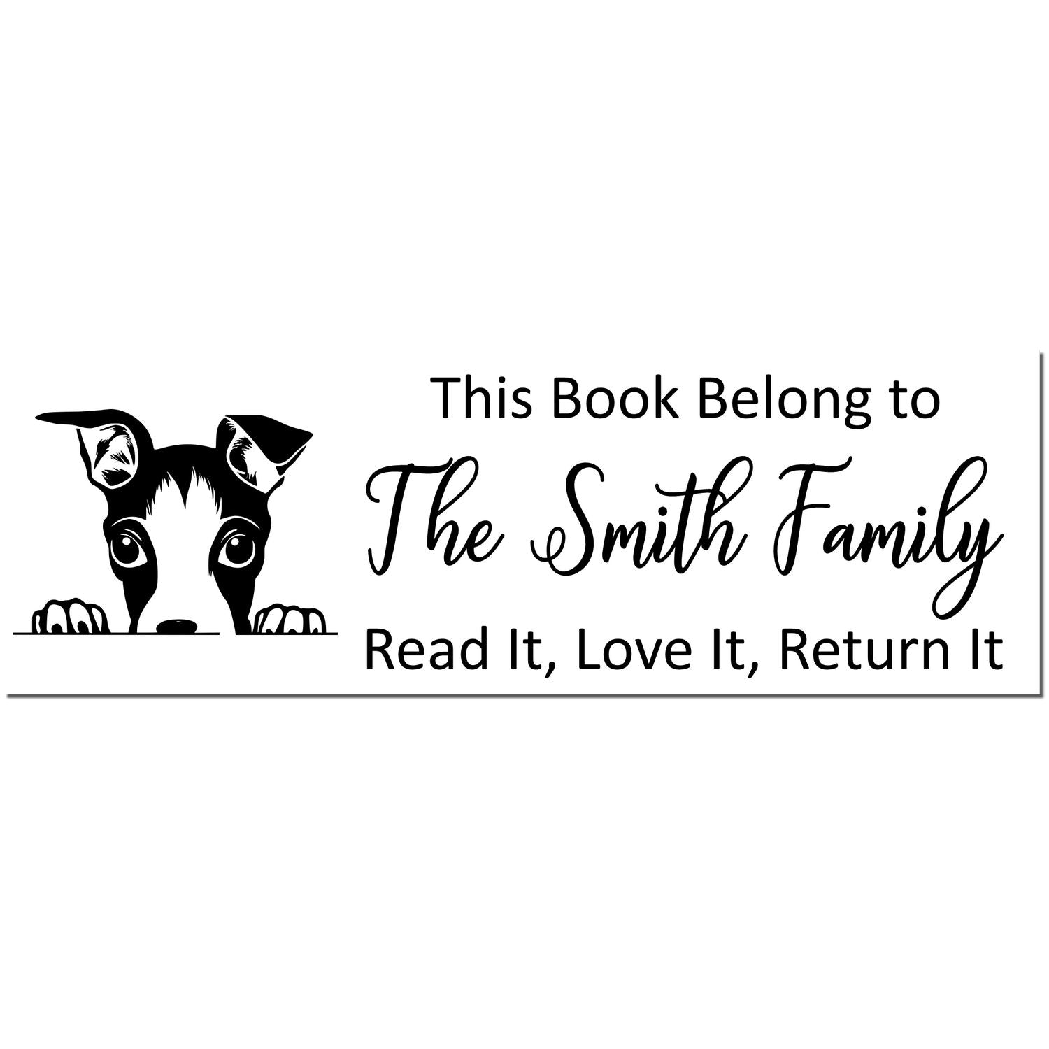 Pre-Inked Italian Greyhound Custom Made Book With Dog Design Stamp - Engineer Seal Stamps