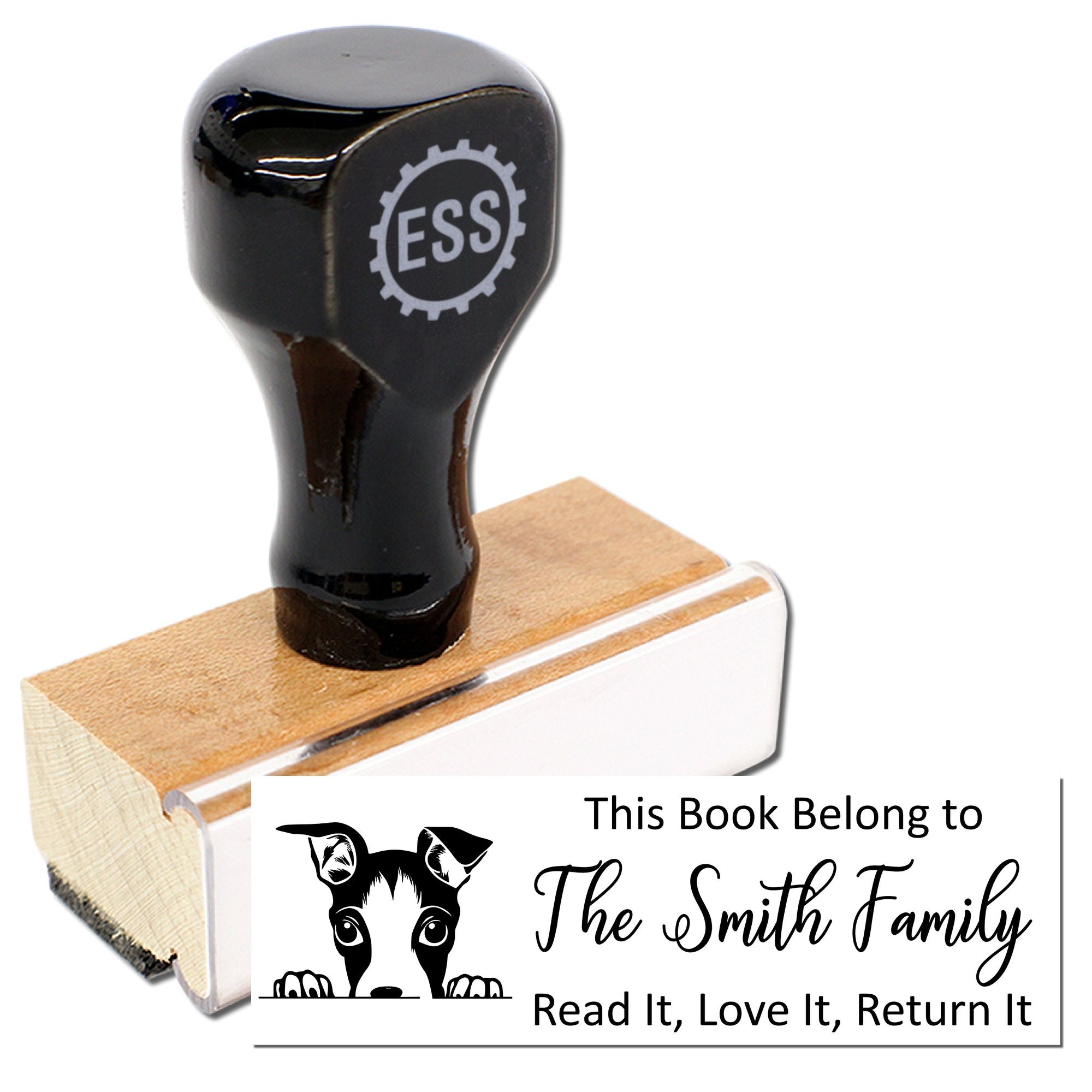 Italian Greyhound Custom From The Library Of Puppy Rubber Stamp - Engineer Seal Stamps