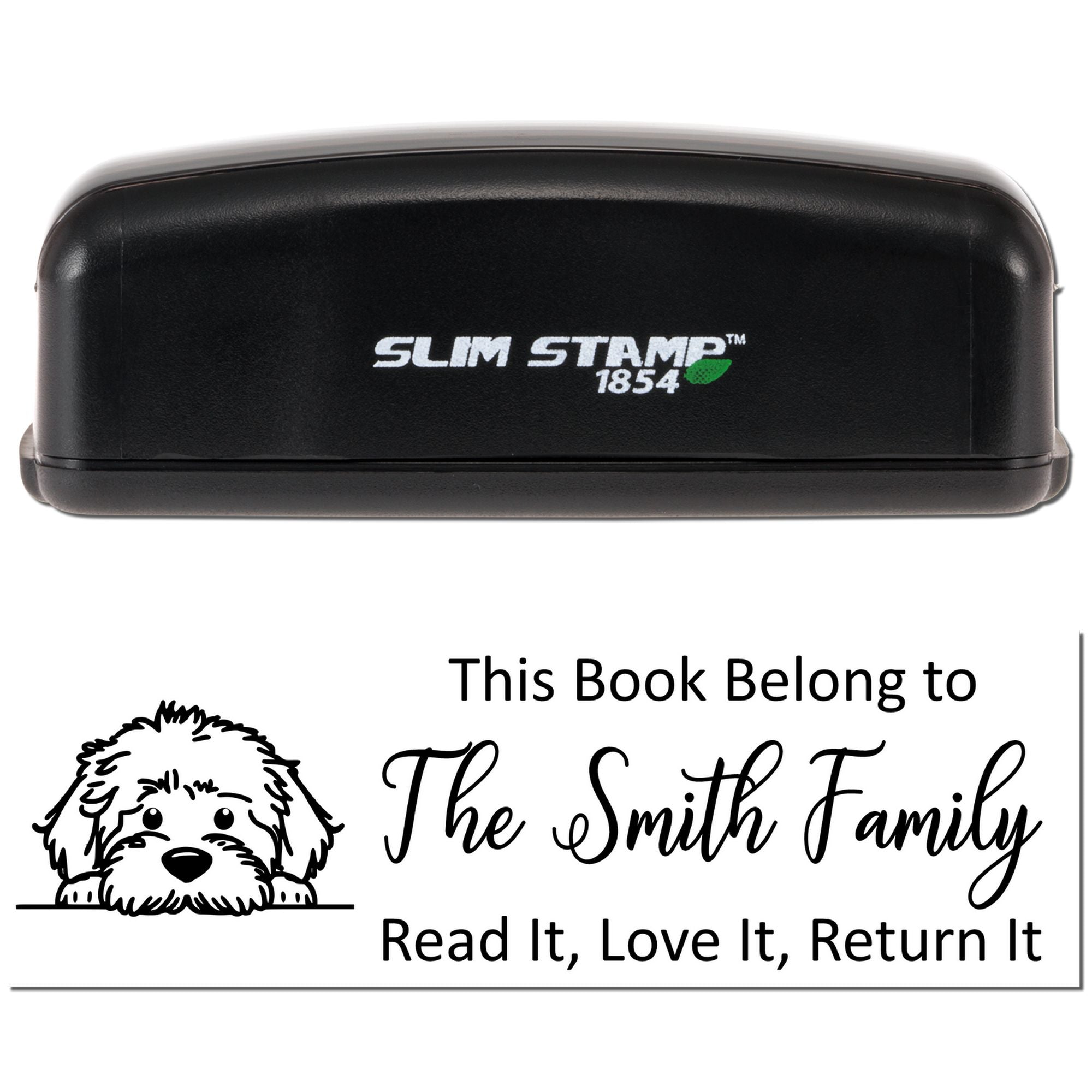 Slim Labradoodle Customizable From The Library Of Dog Stamper - Engineer Seal Stamps