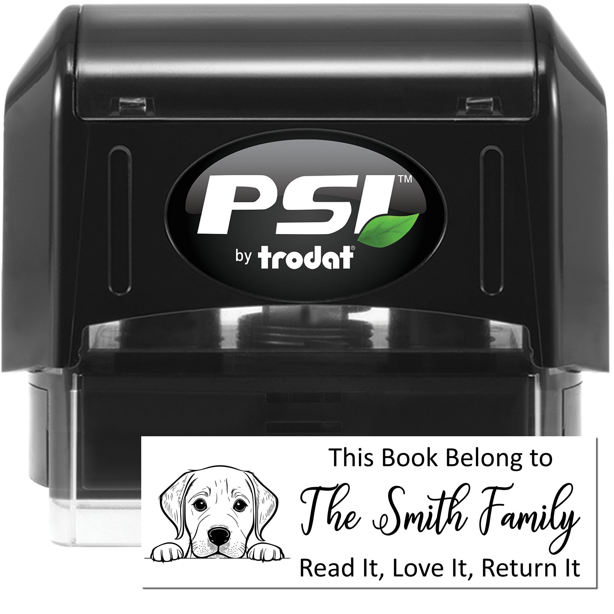 Pre-Inked Labrador Retriever Custom Made Puppy Library Stamp - Engineer Seal Stamps