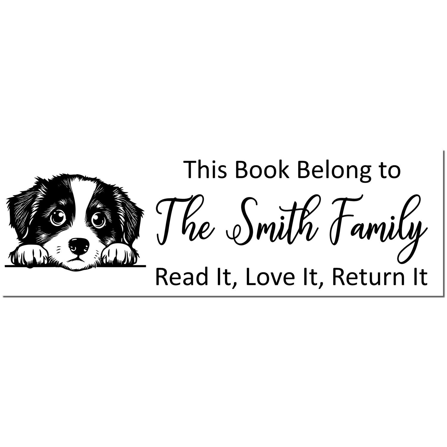 Miniature American Shepherd Custom Rubber Stamp - Engineer Seal Stamps