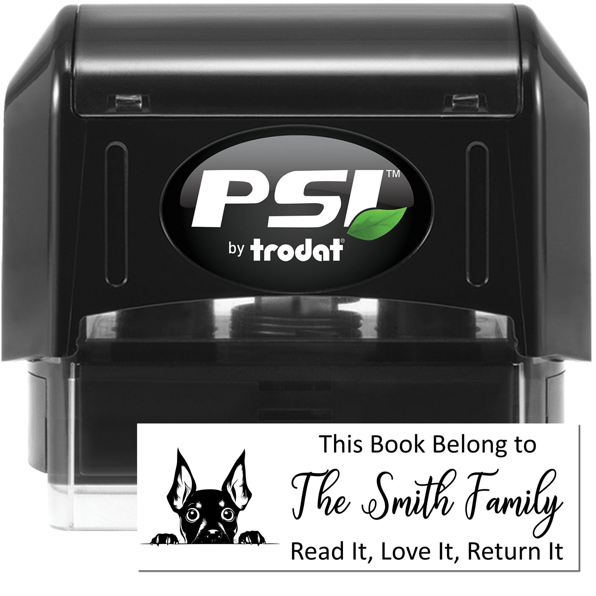 Pre-Inked Miniature Pinscher Custom Made From The Library Of Puppy Stamp - Engineer Seal Stamps
