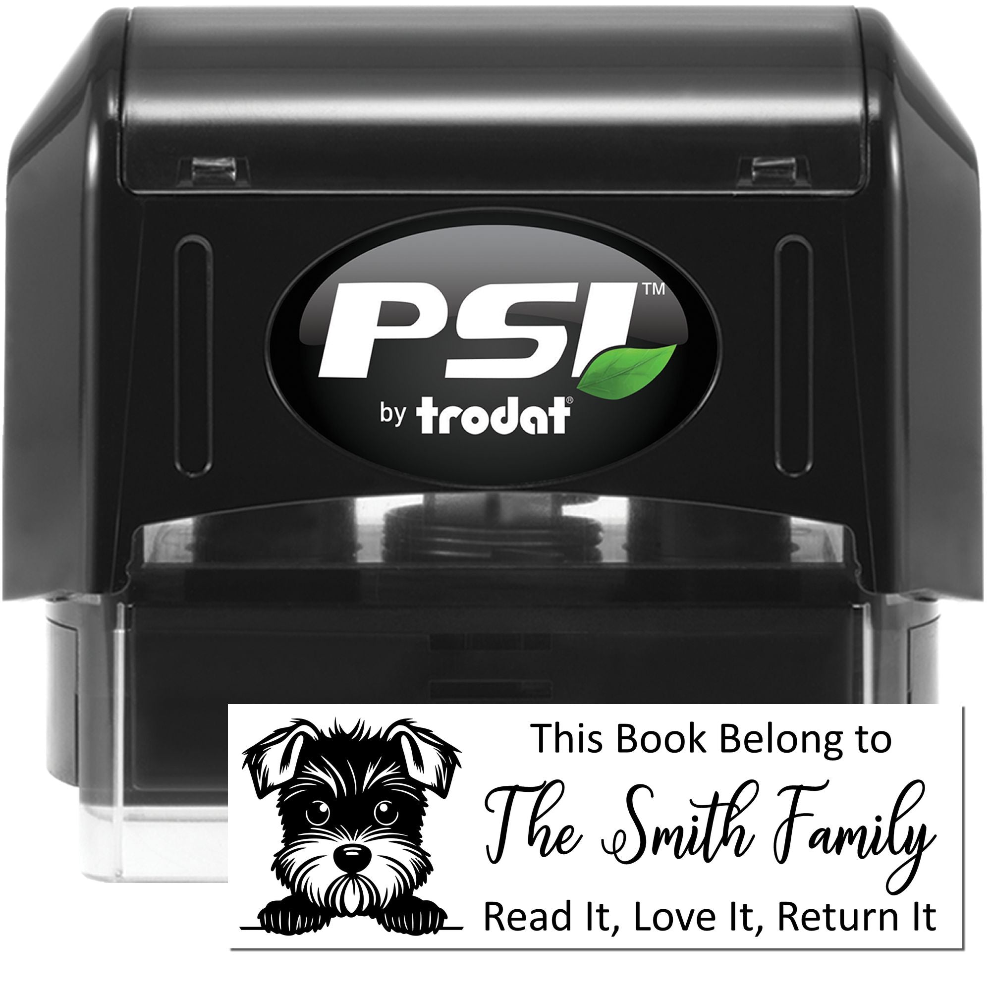 Pre-Inked Miniature Schnauzer Custom Made From The Library Of Puppy Stamper - Engineer Seal Stamps