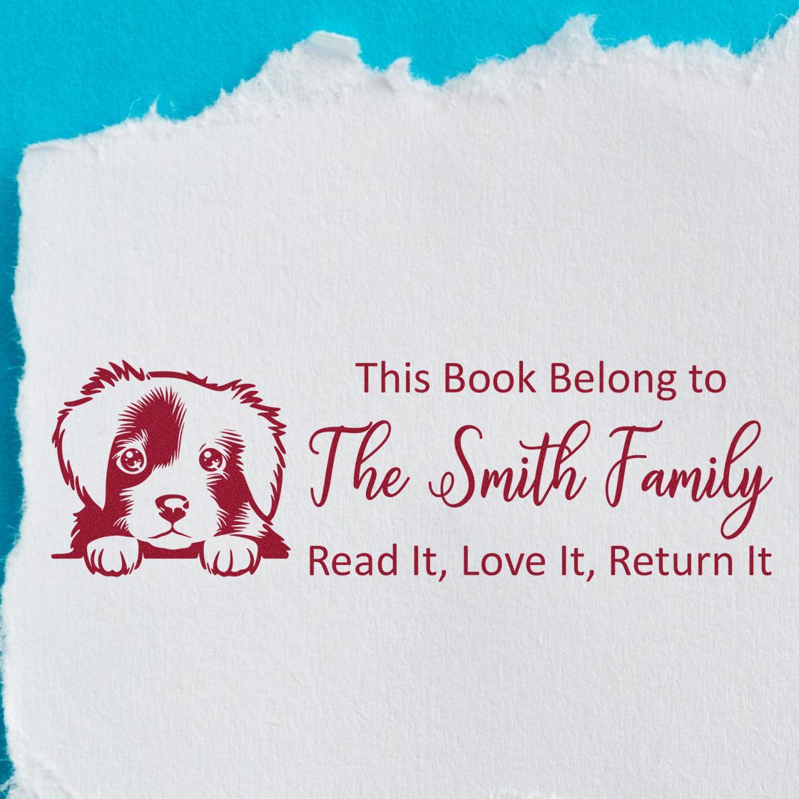 Pre-Inked Nova Scotia Duck Tolling Retriever Custom Made This Book Belongs To Puppy Stamper - Engineer Seal Stamps