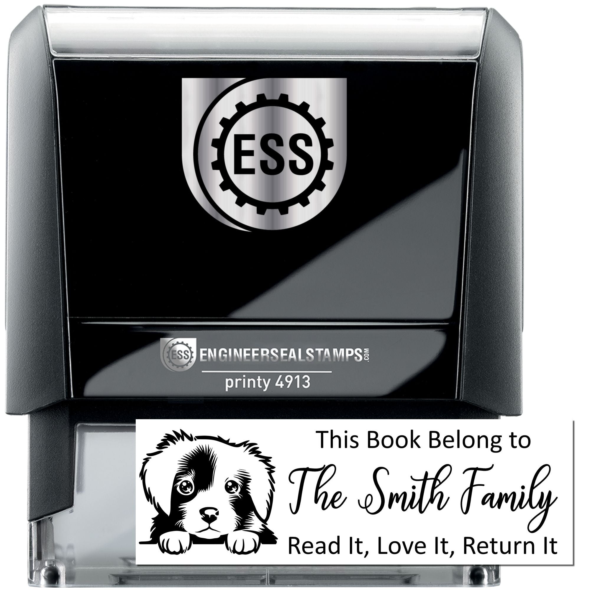 Self-Inking Nova Scotia Duck Tolling Retriever Personalized Dog Librarian Stamper - Engineer Seal Stamps