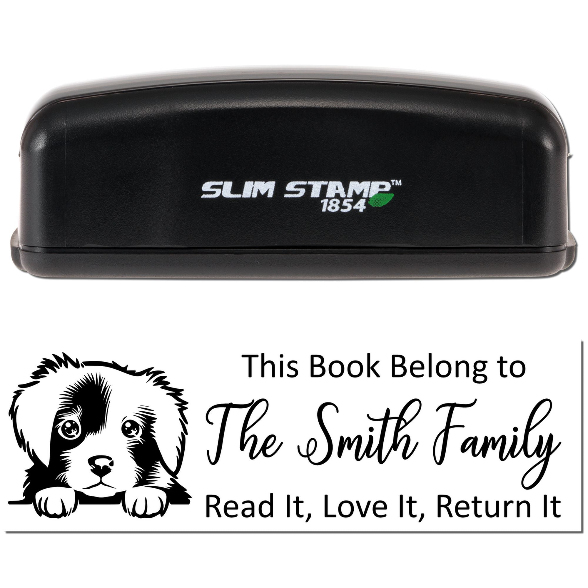 Slim Nova Scotia Duck Tolling Retriever Customizable Dog-Themed Library Stamper - Engineer Seal Stamps