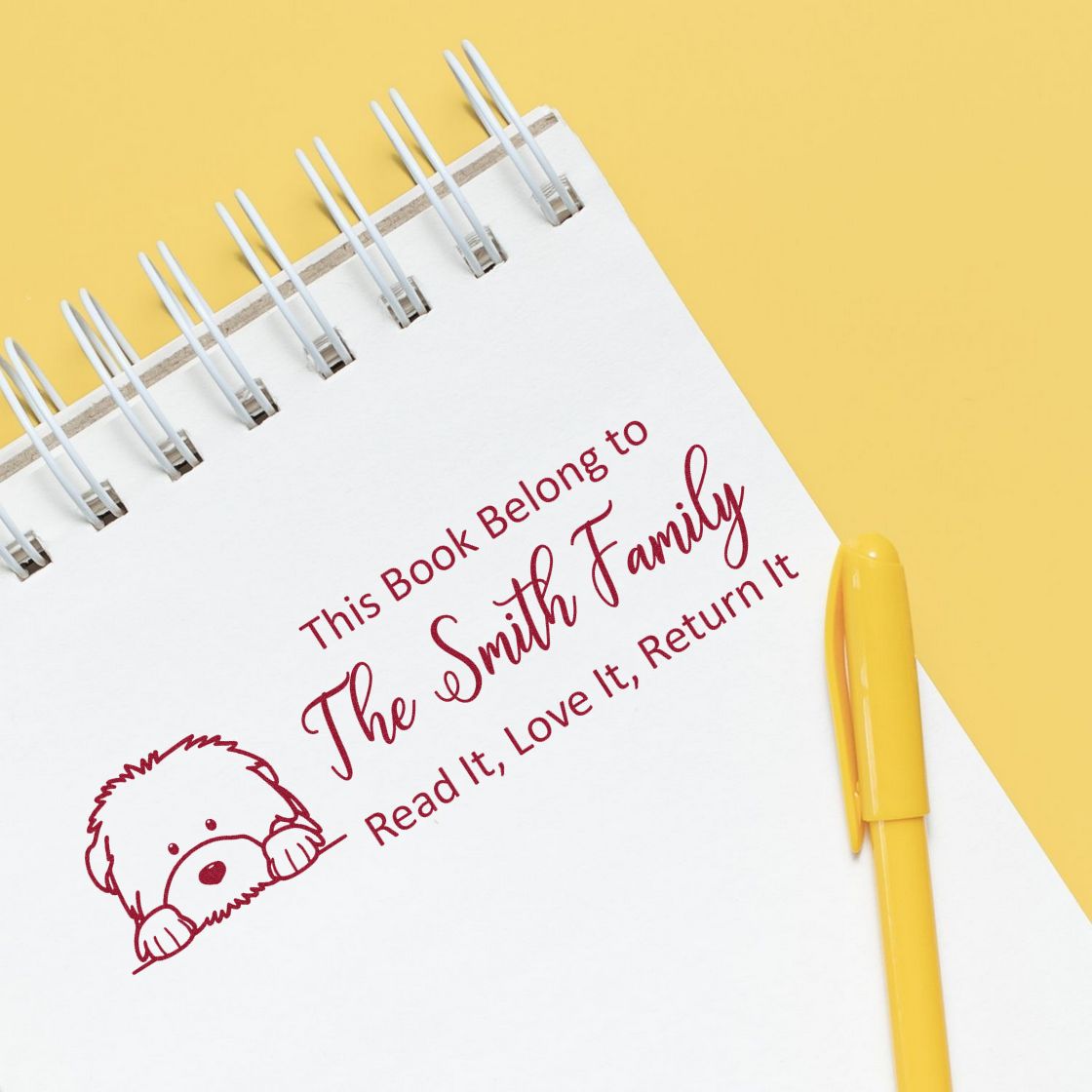 Pre-Inked Old English Sheepdog Custom Made Stamp - Engineer Seal Stamps