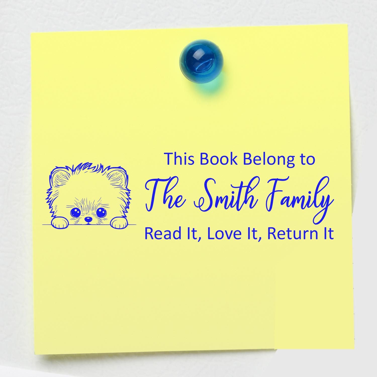 Self-Inking Pomeranian Personalized Literary Dog Stamper - Engineer Seal Stamps