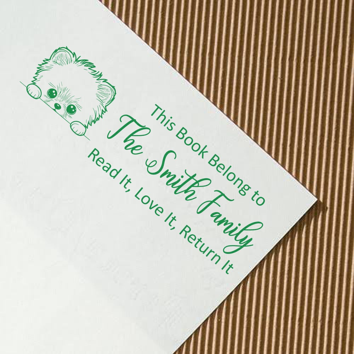 Pomeranian Customized Dog Library Rubber Stamp - Engineer Seal Stamps