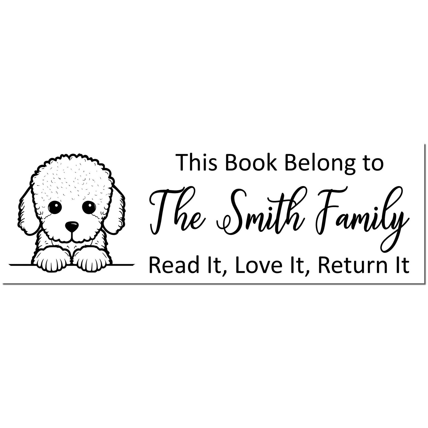 Pre-Inked Poodle Custom Made Stamp - Engineer Seal Stamps