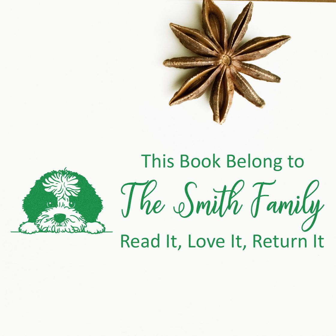 Pre-Inked Portuguese Water Dog Custom Made Stamper - Engineer Seal Stamps