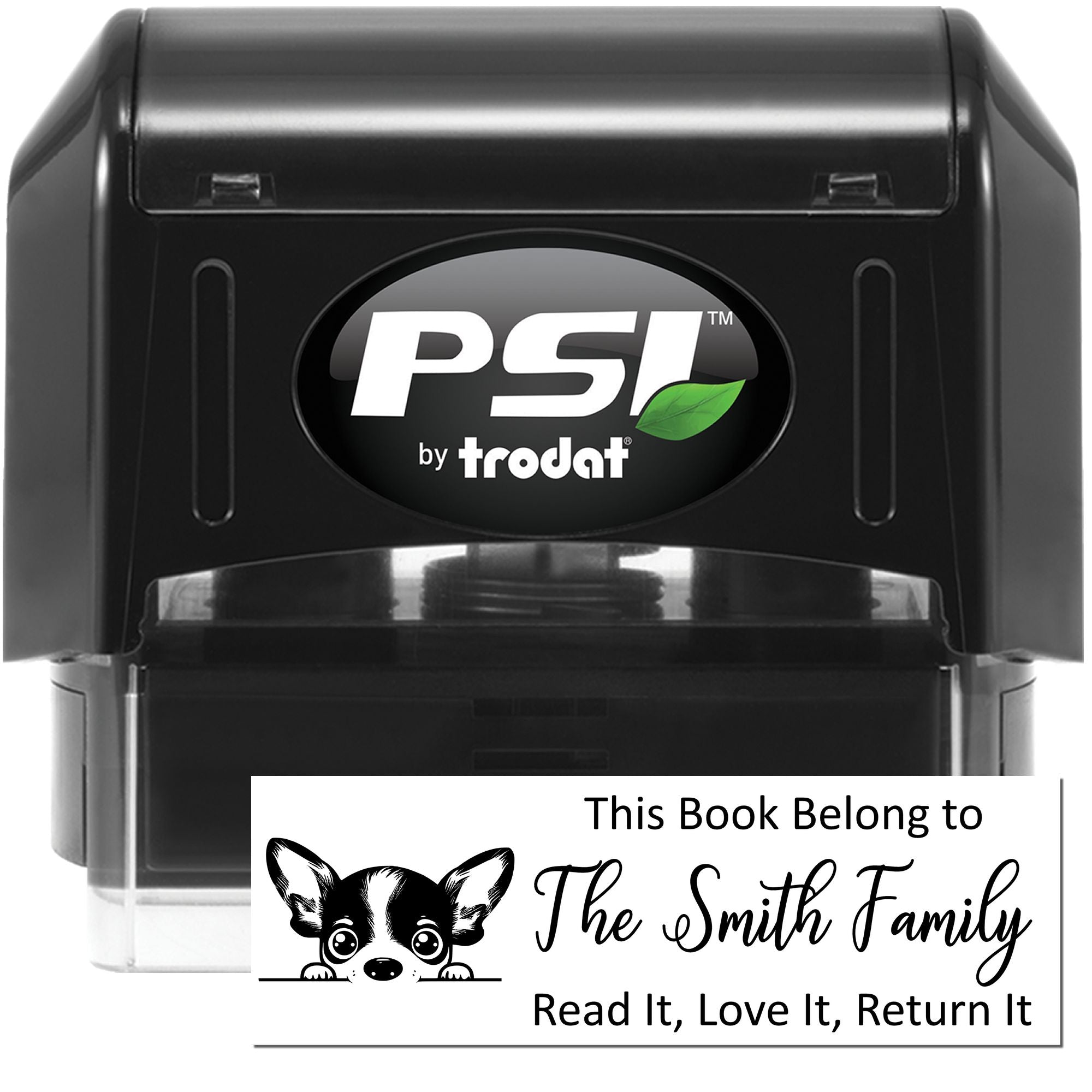 Pre-Inked Rat Terrier Personalizable Dog Book Stamper - Engineer Seal Stamps