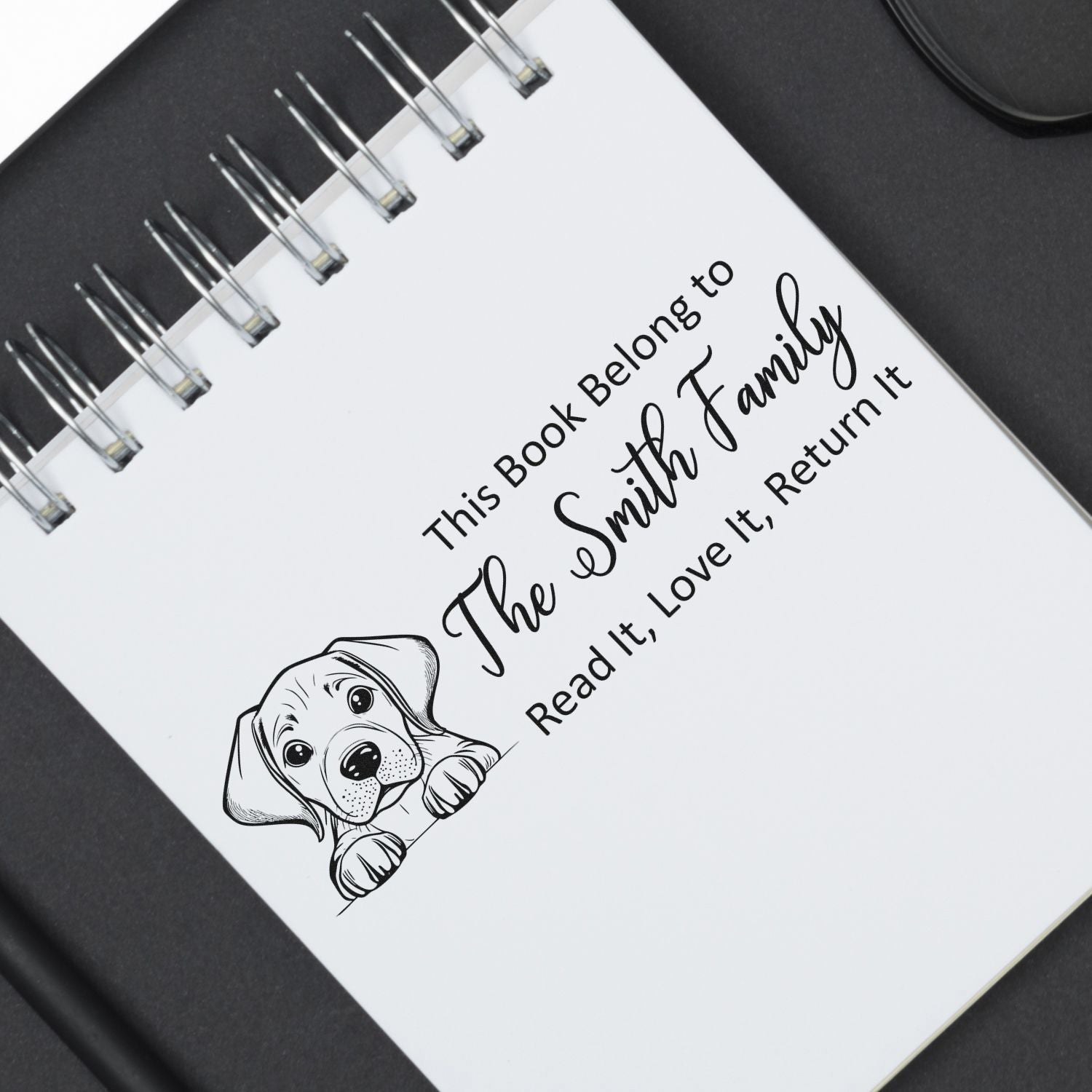 Pre-Inked Rhodesian Ridgeback Personalizable Dog For Books Stamp - Engineer Seal Stamps