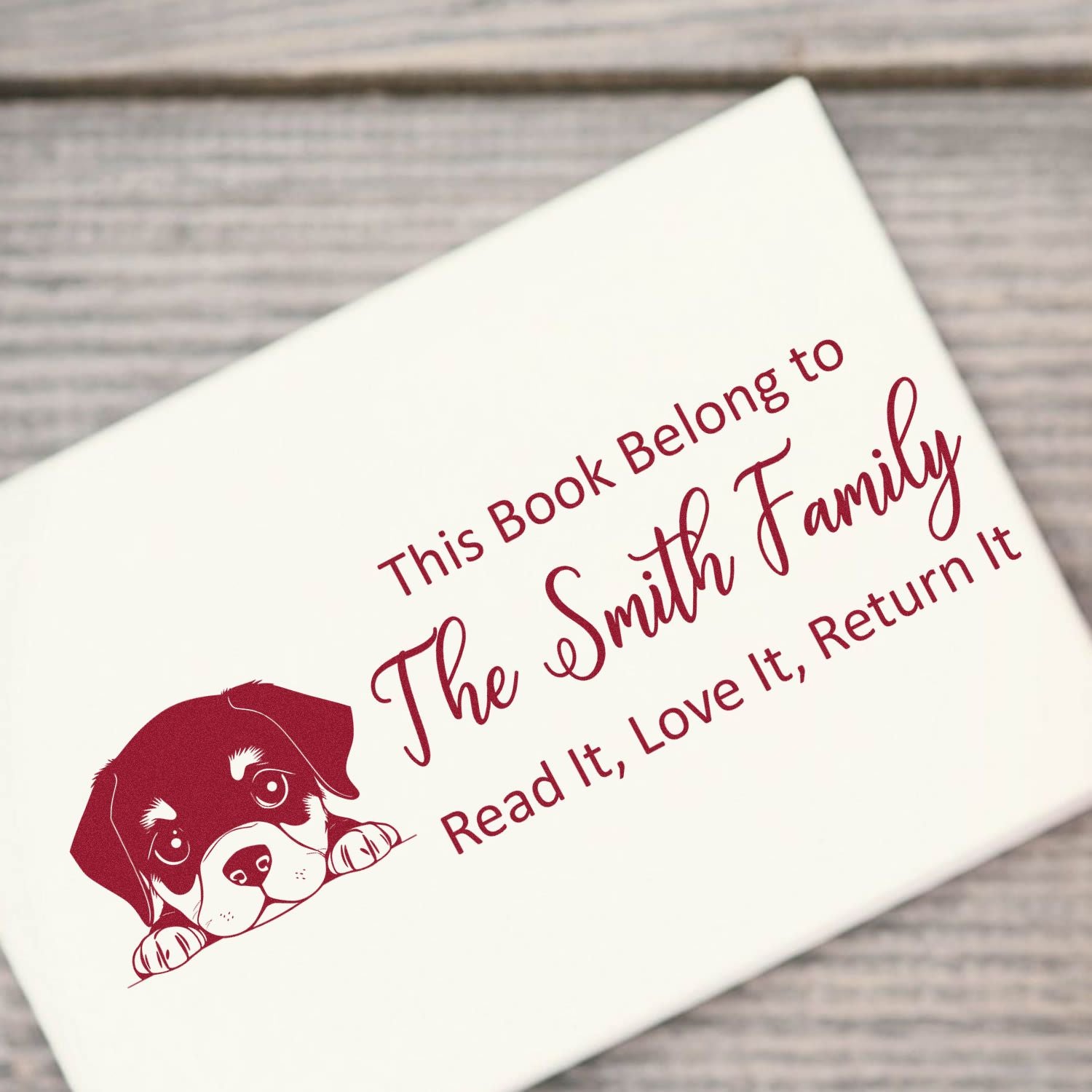 Rottweiler Customized From The Library Of Dog Rubber Stamp