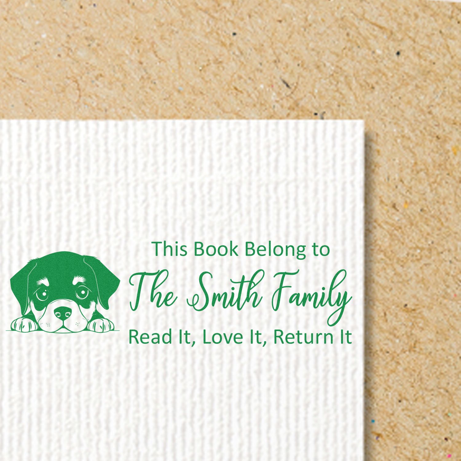 Pre-Inked Rottweiler Personalizable Dog For Books Stamper - Engineer Seal Stamps