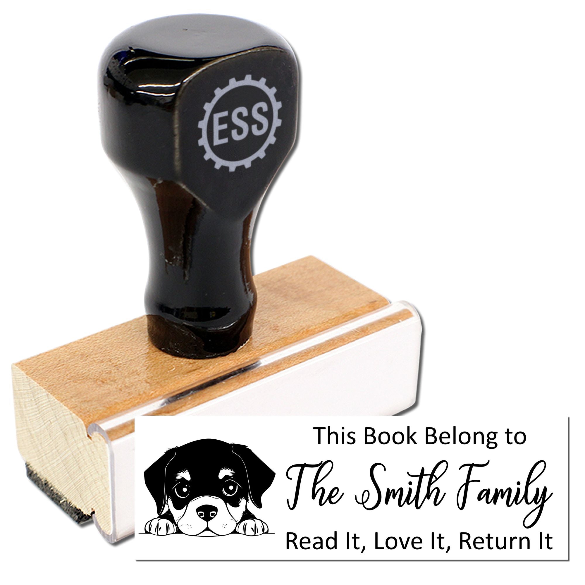 Rottweiler Customized From The Library Of Dog Rubber Stamp