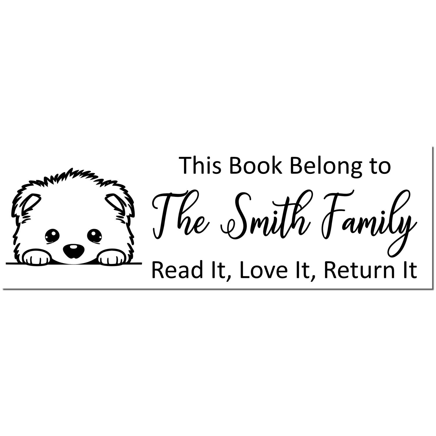 Self-Inking Samoyed Personalized Cute Dog Book Stamp - Engineer Seal Stamps