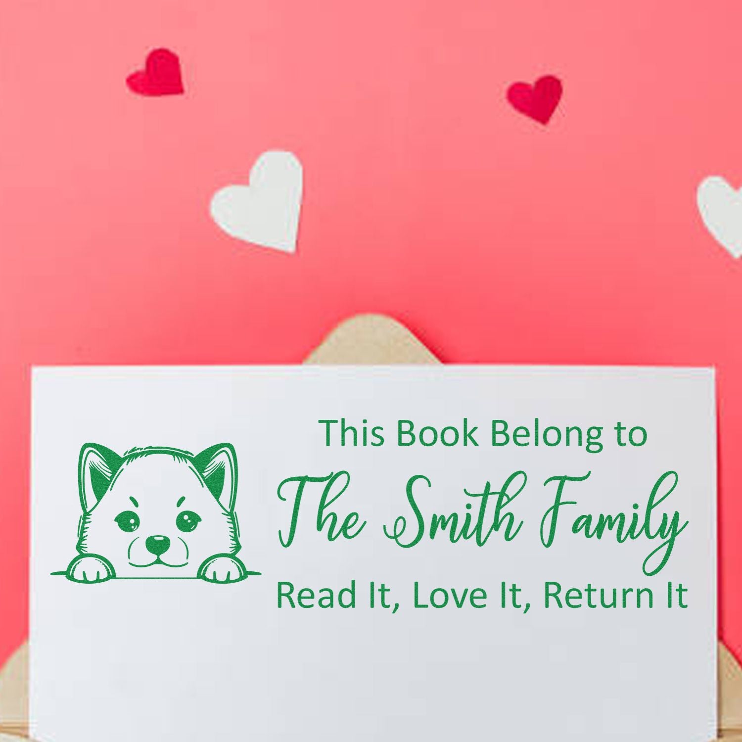 Shiba Inu Customized Dog Personal Library Rubber Stamp - Engineer Seal Stamps