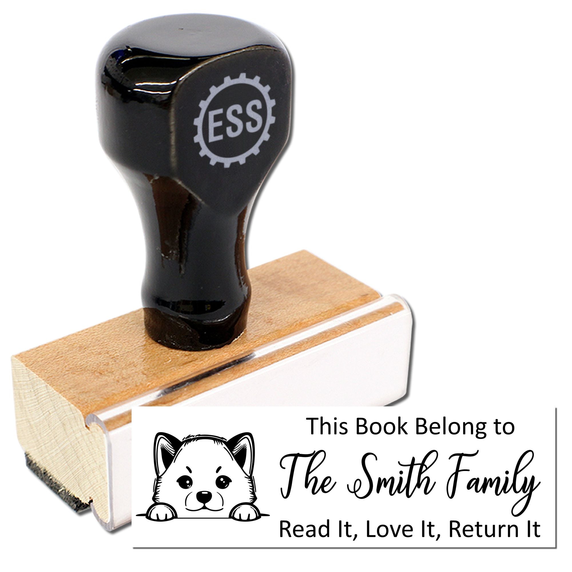Shiba Inu Customized Dog Personal Library Rubber Stamp