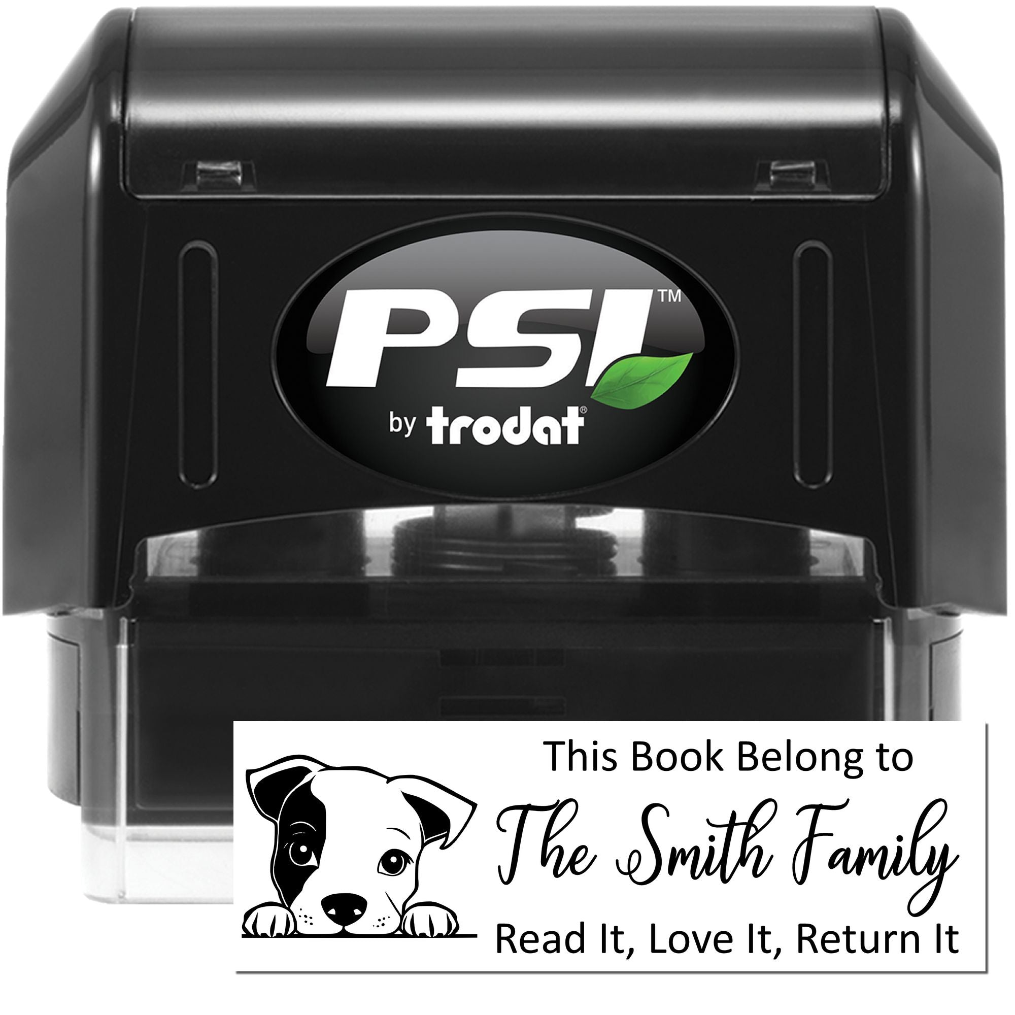 Pre-Inked Staffordshire Bull Terrier Personalizable Ex Libris Dog Stamper - Engineer Seal Stamps