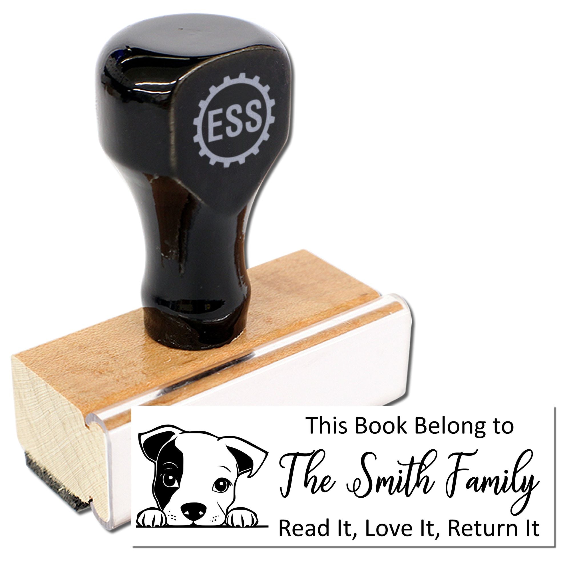 Staffordshire Bull Terrier Customized Dog Book Ownership Rubber Stamp