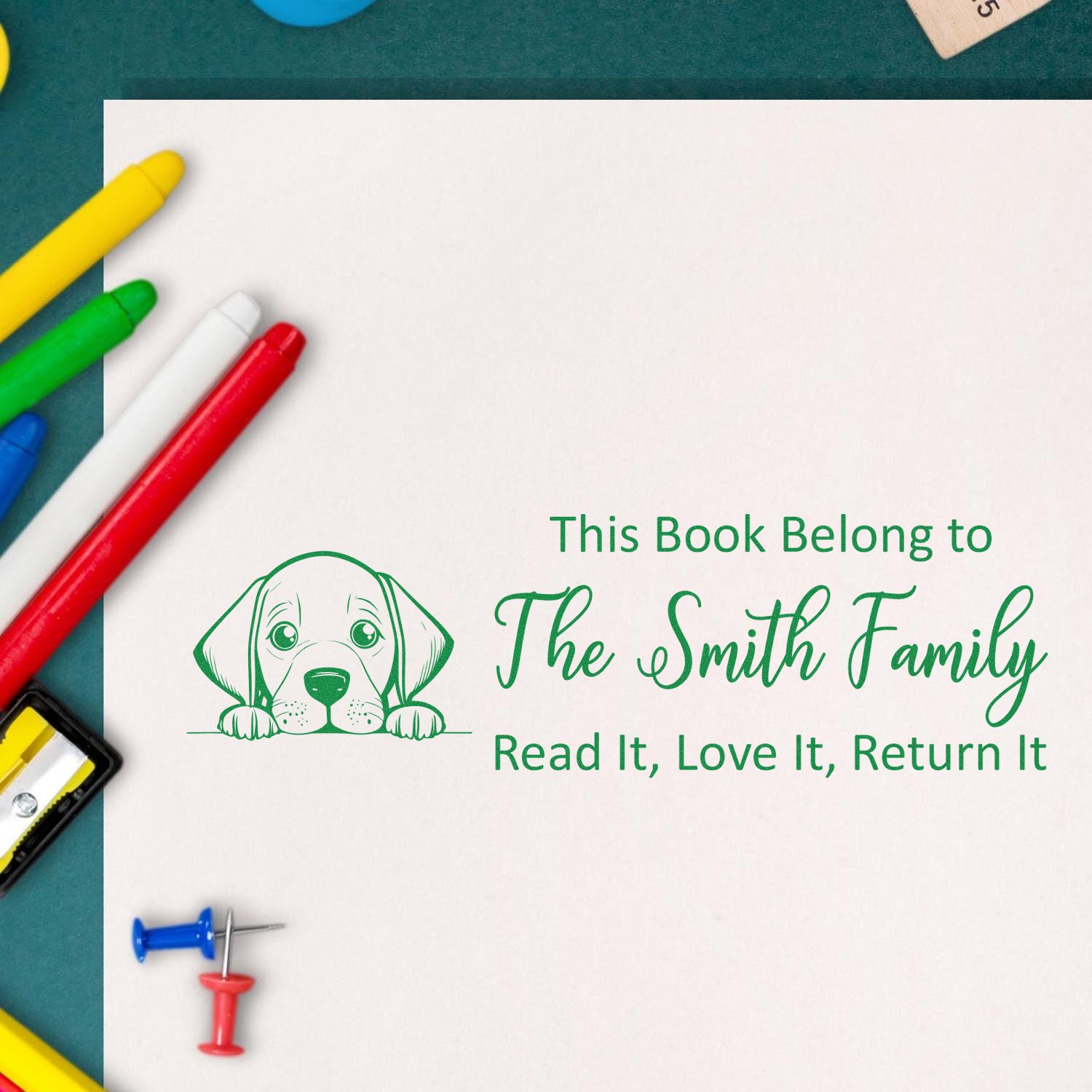 Vizsla Customized Ex Libris Dog Design Rubber Stamp - Engineer Seal Stamps