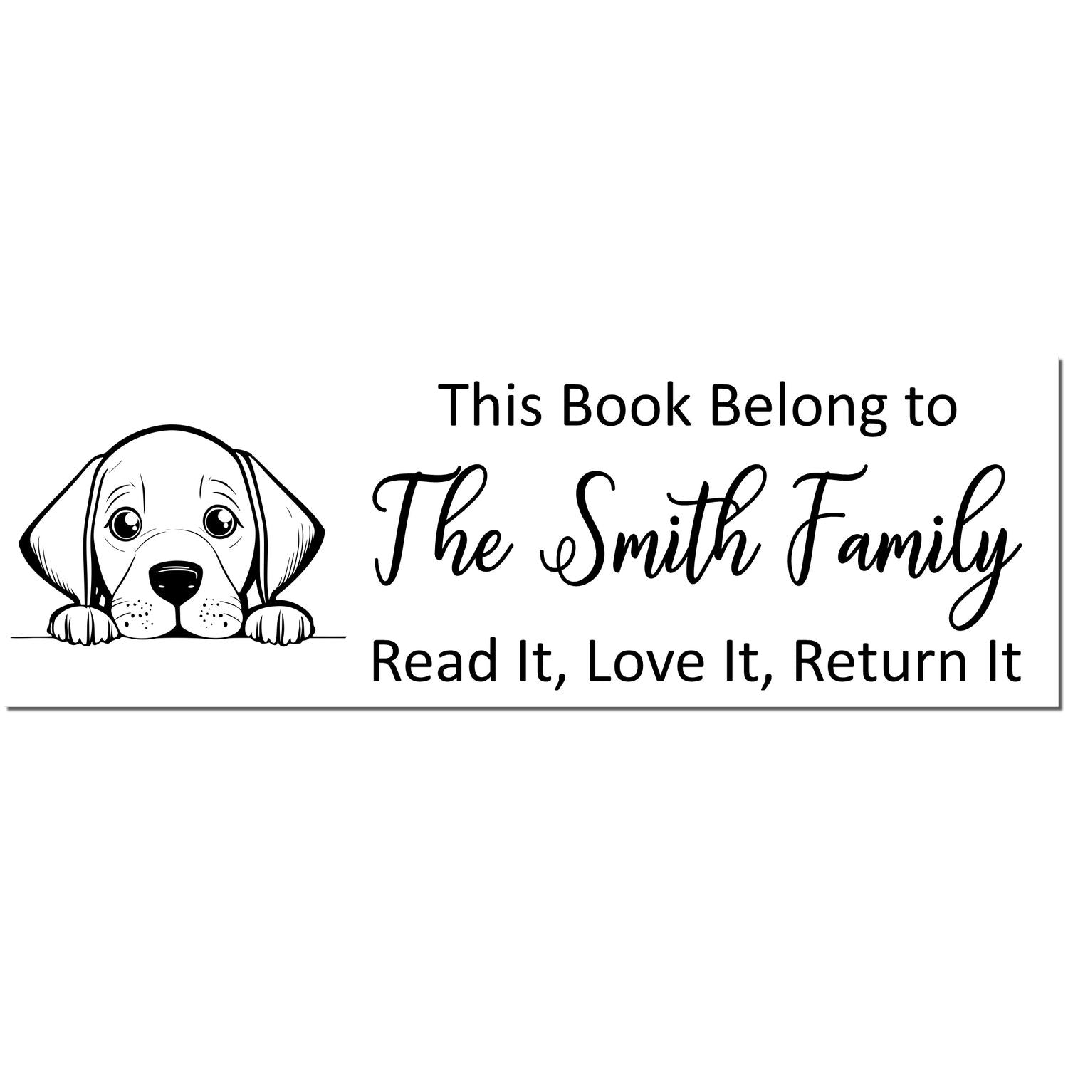 Self-Inking Vizsla Personalized Puppy Library Stamp - Engineer Seal Stamps